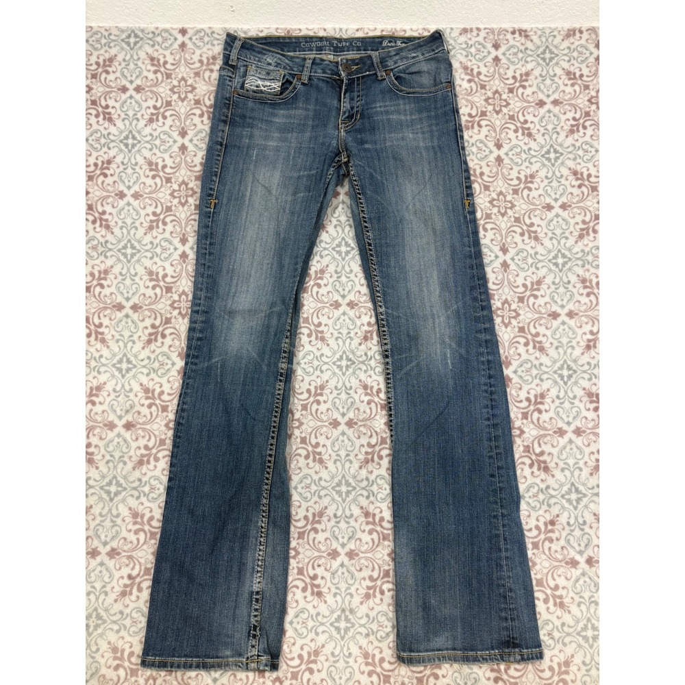 Cowgirl Tuff Co Dont Fence Me In Bootcut Jeans Medium Wash Blue W29 L35